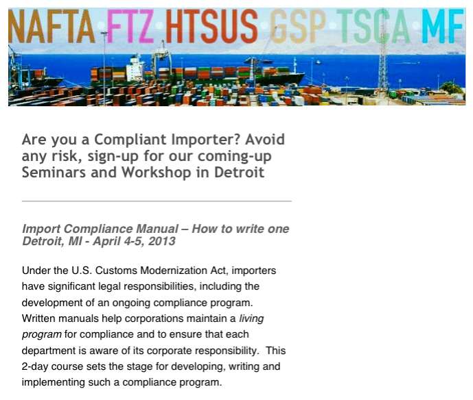 US importers have to delegate responsibilities